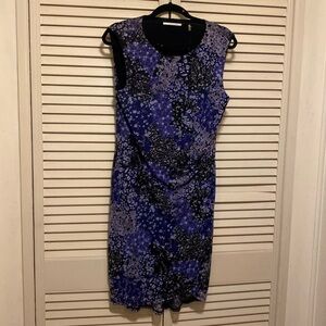 Navy and black casual dress.